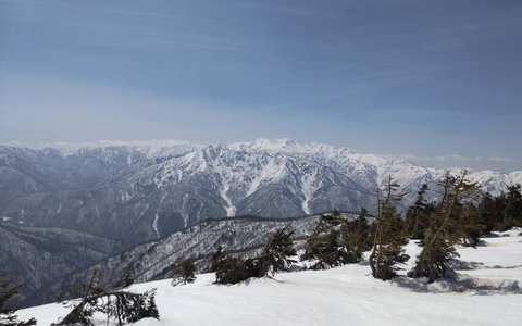 猿ヶ馬場山から白山