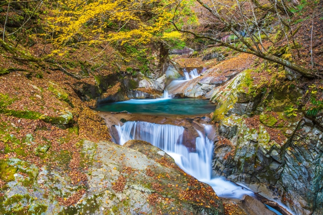 紅葉の西沢渓谷